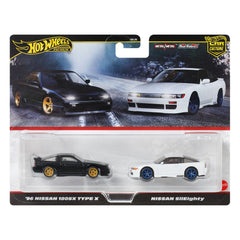Hot Wheels Premium Car Culture Diecast Vehicle 2-Pack 1/64 '96 Nissan 180SX Type X & Nissan SilEighty 0194735262632
