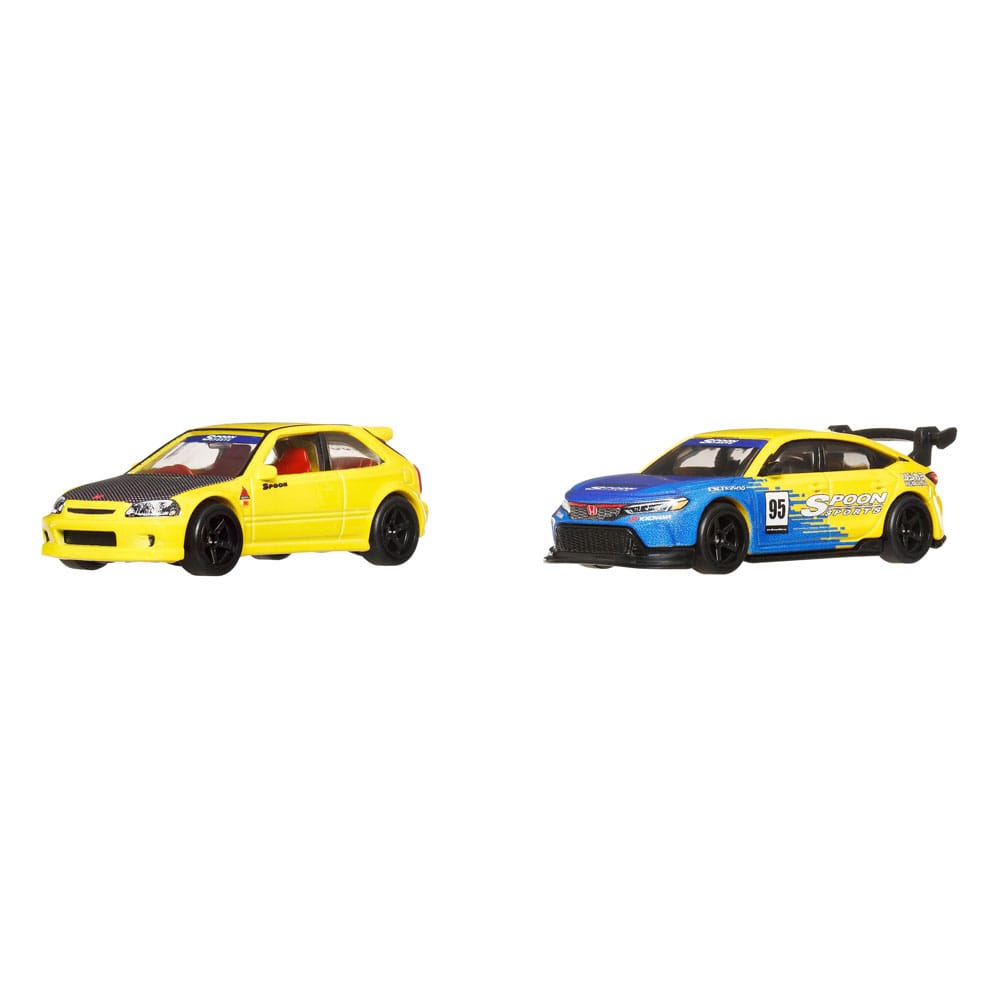 Hot Wheels Premium Car Culture Diecast Vehicle 2-Pack 1/64 '99 Honda Civic Type R (EK9) & Honda Civic Type R 0194735262571
