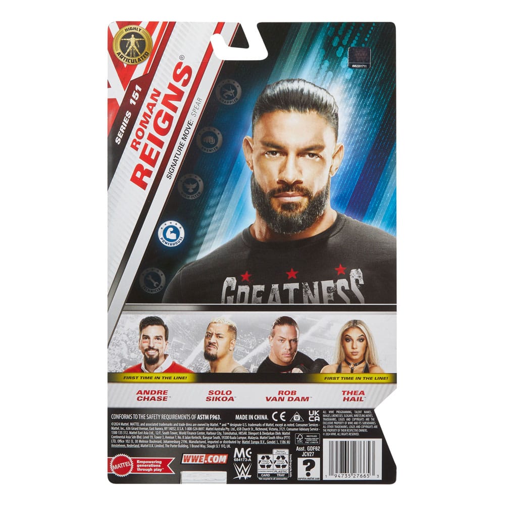 WWE Main Event Series Action Figure Roman Reigns 15 cm 0194735276653