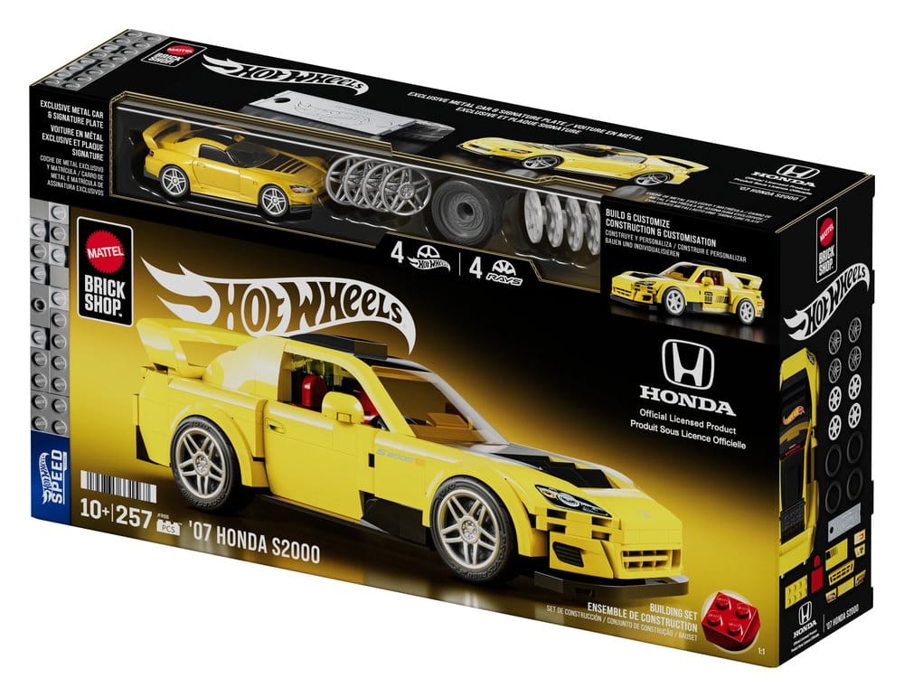 Hot Wheels Speed Series Mattel Brick Shop Building Set 1/32 '07 Honda S2000 0194735331567