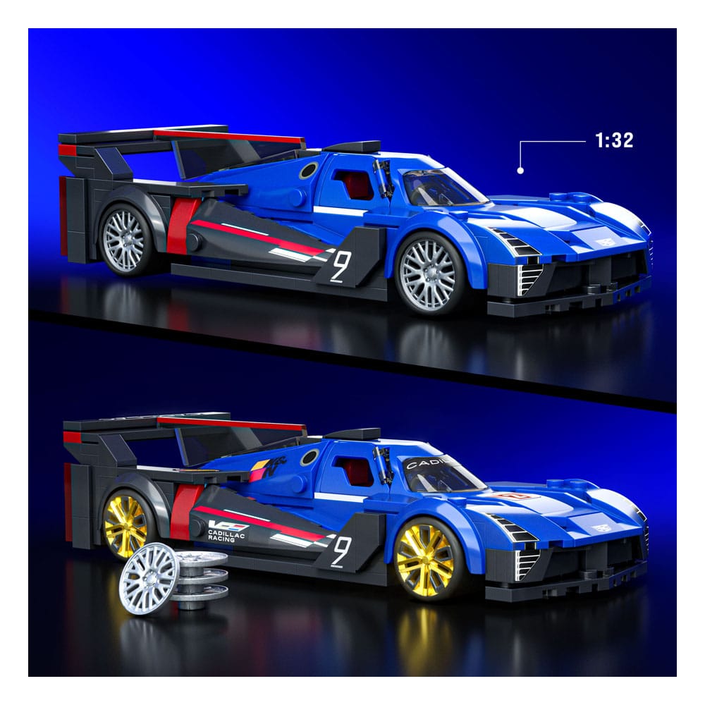 Mattel Brick Shop Hot Wheels Speed Series Building Set 1/32 Cadillac Project GTP Hypercar 0194735331574
