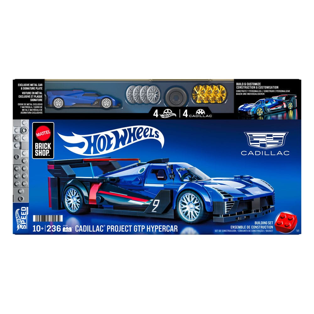 Mattel Brick Shop Hot Wheels Speed Series Building Set 1/32 Cadillac Project GTP Hypercar 0194735331574