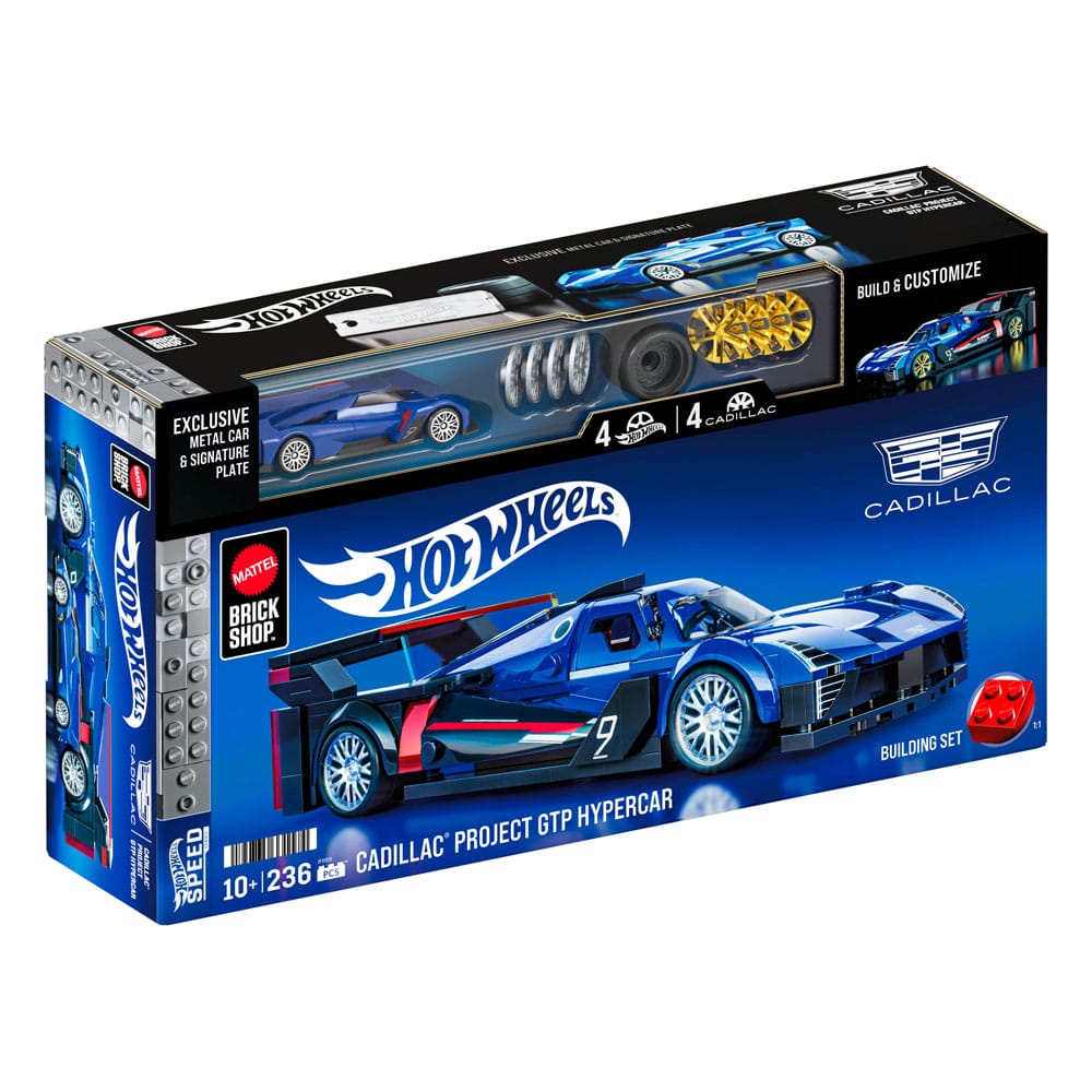 Mattel Brick Shop Hot Wheels Speed Series Building Set 1/32 Cadillac Project GTP Hypercar 0194735331574