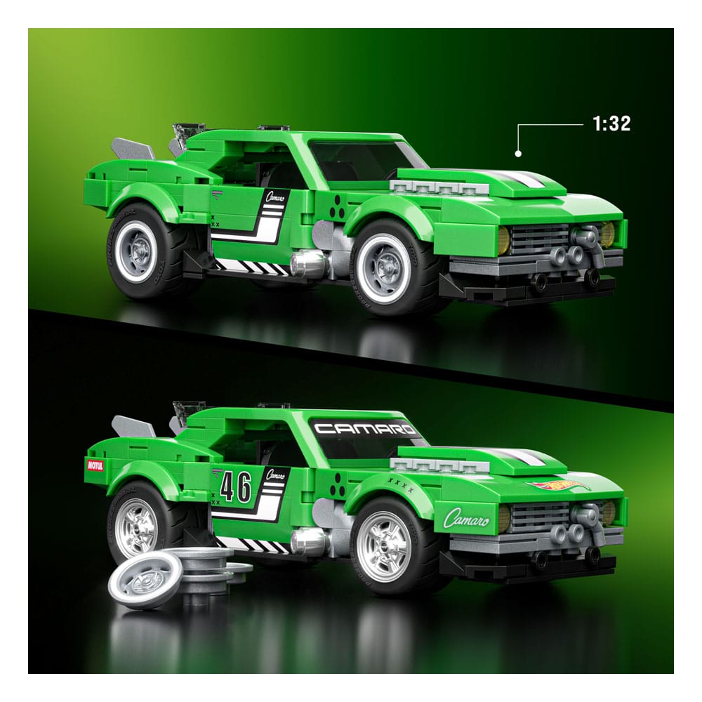 Mattel Brick Shop Hot Wheels Speed Series Building Set 1/32 Custom '68 Camaro 0194735304837