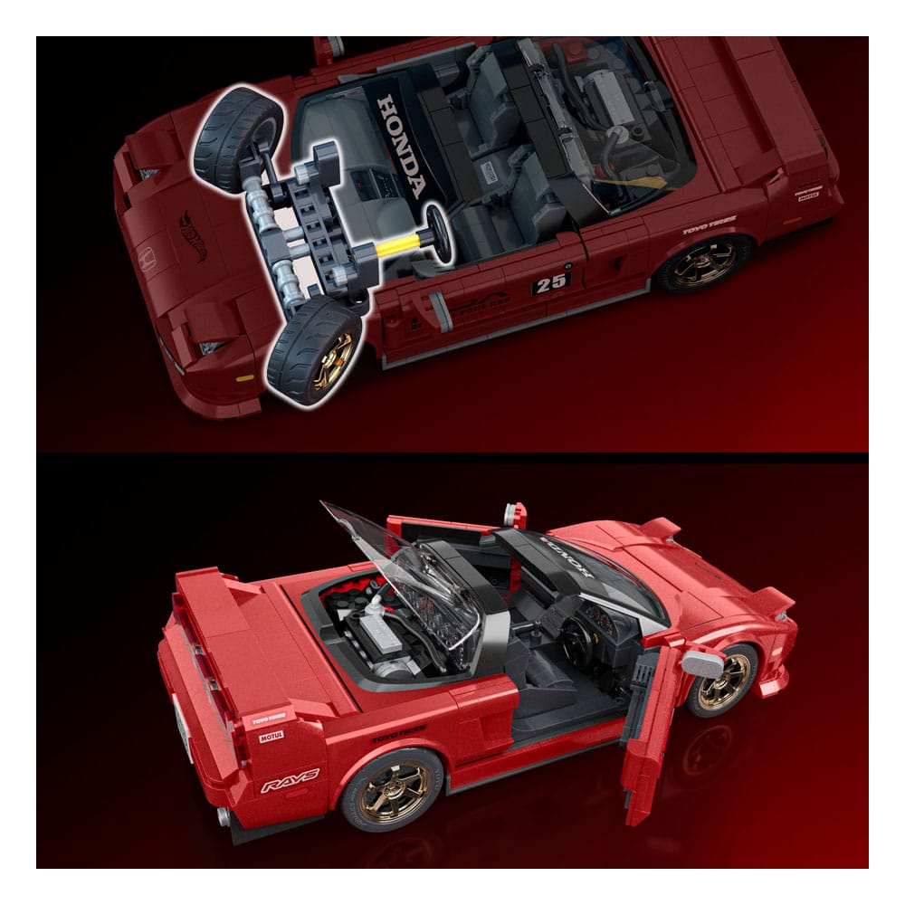 Mattel Brick Shop Hot Wheels Elite Series Building Set 1/16 '90 Acura NSX 0194735304806