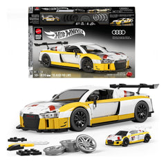 Hot Wheels Elite Mattel Brick Shop Building Set 1/16 '15 Audi R8 LMS 0194735304813