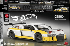 Hot Wheels Elite Mattel Brick Shop Building Set 1/16 '15 Audi R8 LMS 0194735304813