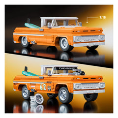 Mattel Brick Shop Hot Wheels Elite Series Building Set 1/16 Custom '62 Chevy Pickup 0194735304820