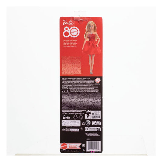 Barbie 80th Anniversary Doll Ruby Red 0194735311200