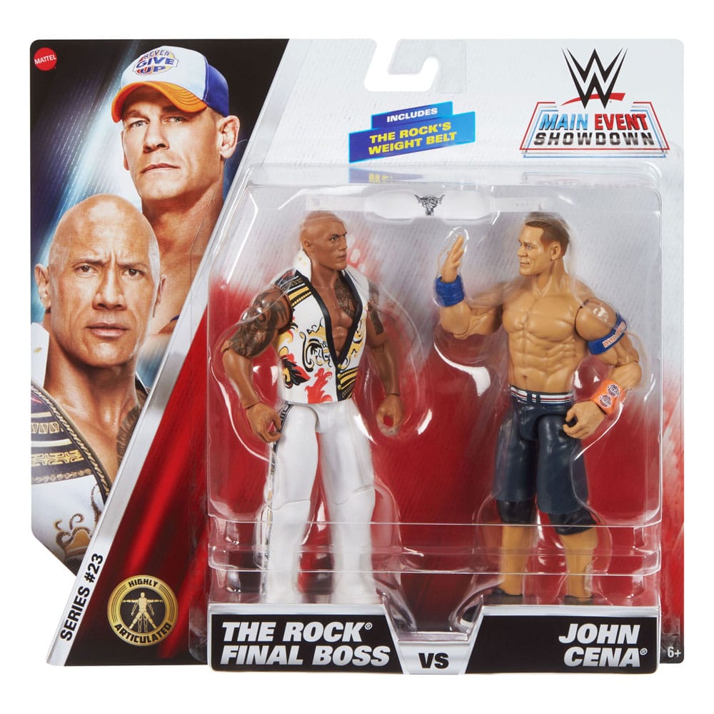 WWE Main Event Showdown Action Figures The Rock Final Boss vs John Cena 2-Pack 15 cm 0194735311309