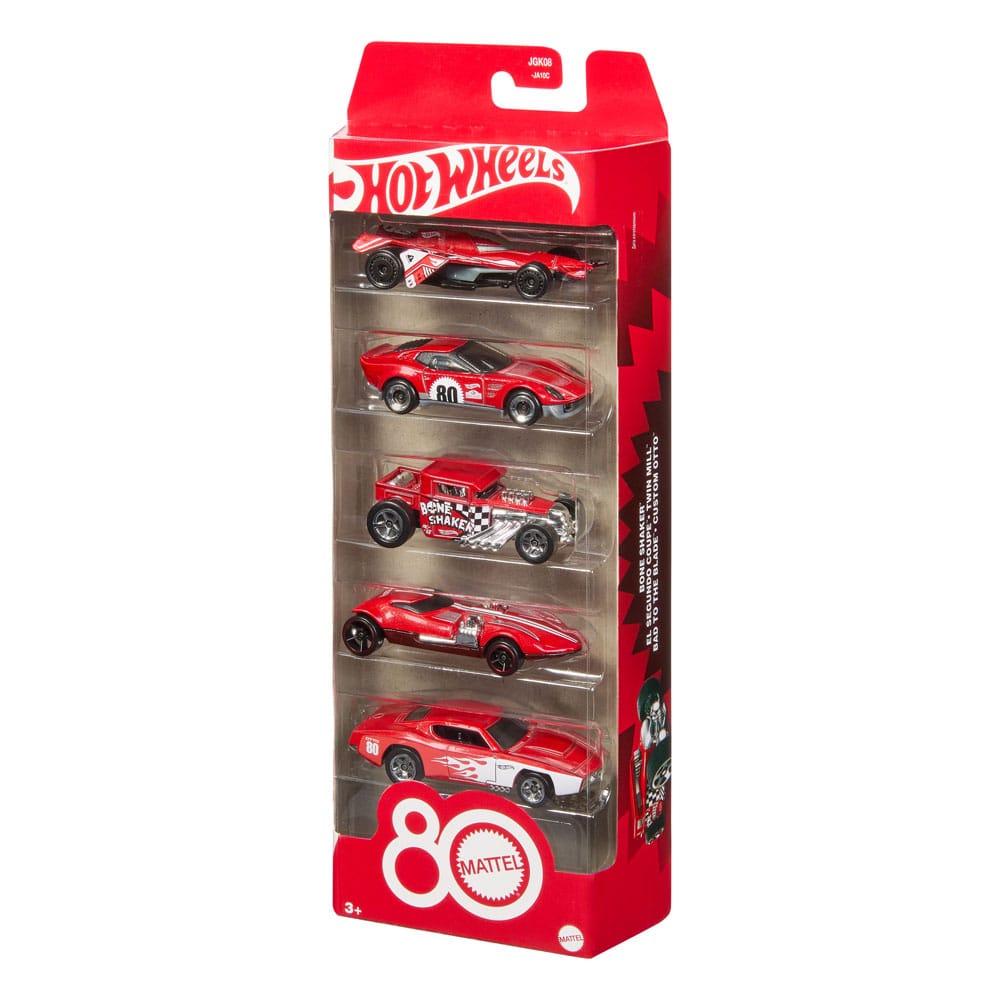 Hot Wheels Diecast Vehicle 5-Pack 1/64 80th Anniversary 0194735315789