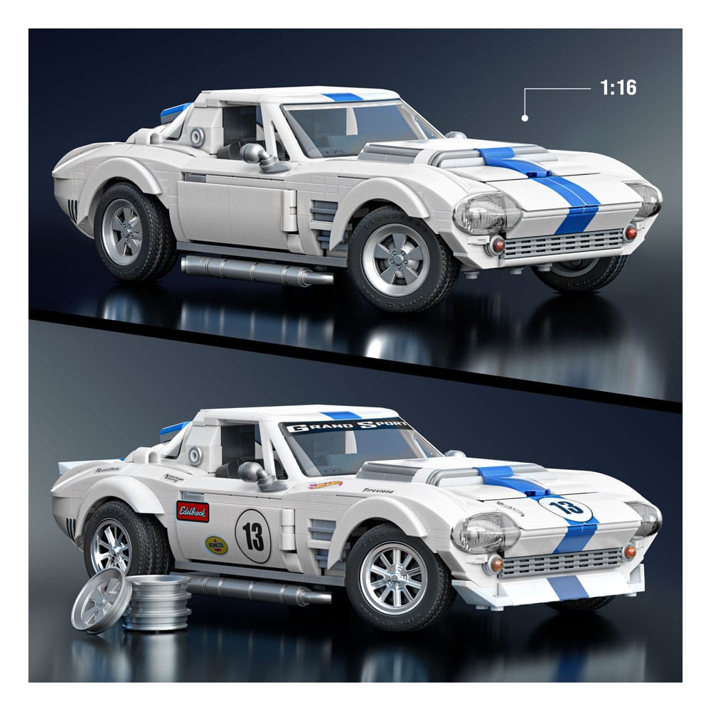 Mattel Brick Shop Hot Wheels Elite Series Building Set 1/16 Corvette Grand Sport 0194735320592
