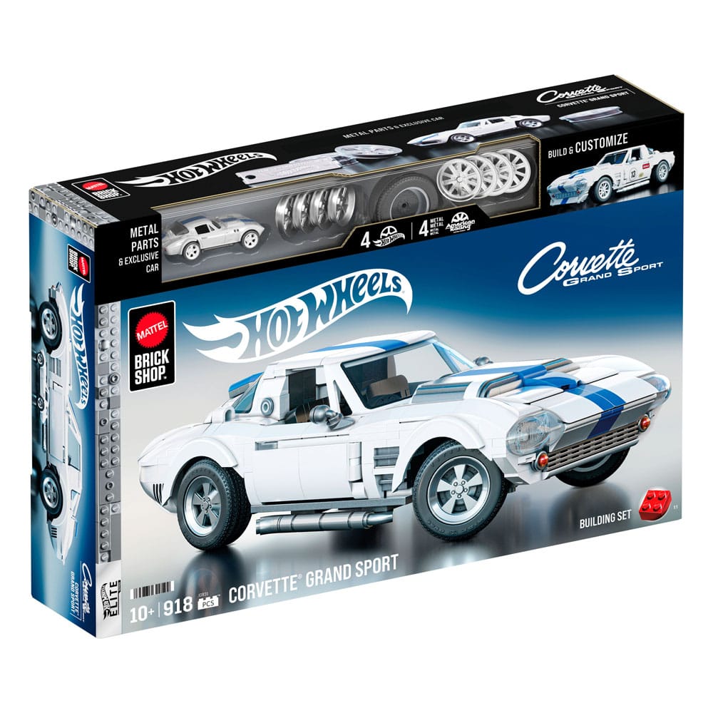 Mattel Brick Shop Hot Wheels Elite Series Building Set 1/16 Corvette Grand Sport 0194735320592