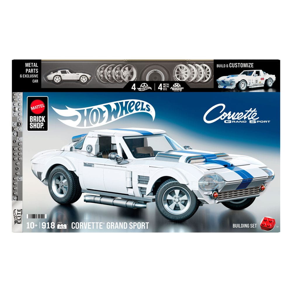 Mattel Brick Shop Hot Wheels Elite Series Building Set 1/16 Corvette Grand Sport 0194735320592