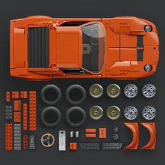 Hot Wheels Premium Mattel Brick Shop Building Set 1/12 Lamborghini Miura P400 SV 0194735330263