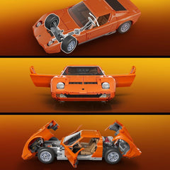 Hot Wheels Premium Mattel Brick Shop Building Set 1/12 Lamborghini Miura P400 SV 0194735330263