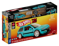 Hot Wheels Speed Series Mattel Brick Shop Building Set 1/32 Custom ’90 Honda Civic EF 0194735330546