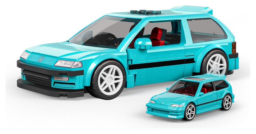 Hot Wheels Speed Series Mattel Brick Shop Building Set 1/32 Custom ’90 Honda Civic EF 0194735330546