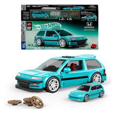 Hot Wheels Speed Series Mattel Brick Shop Building Set 1/32 Custom ’90 Honda Civic EF 0194735330546