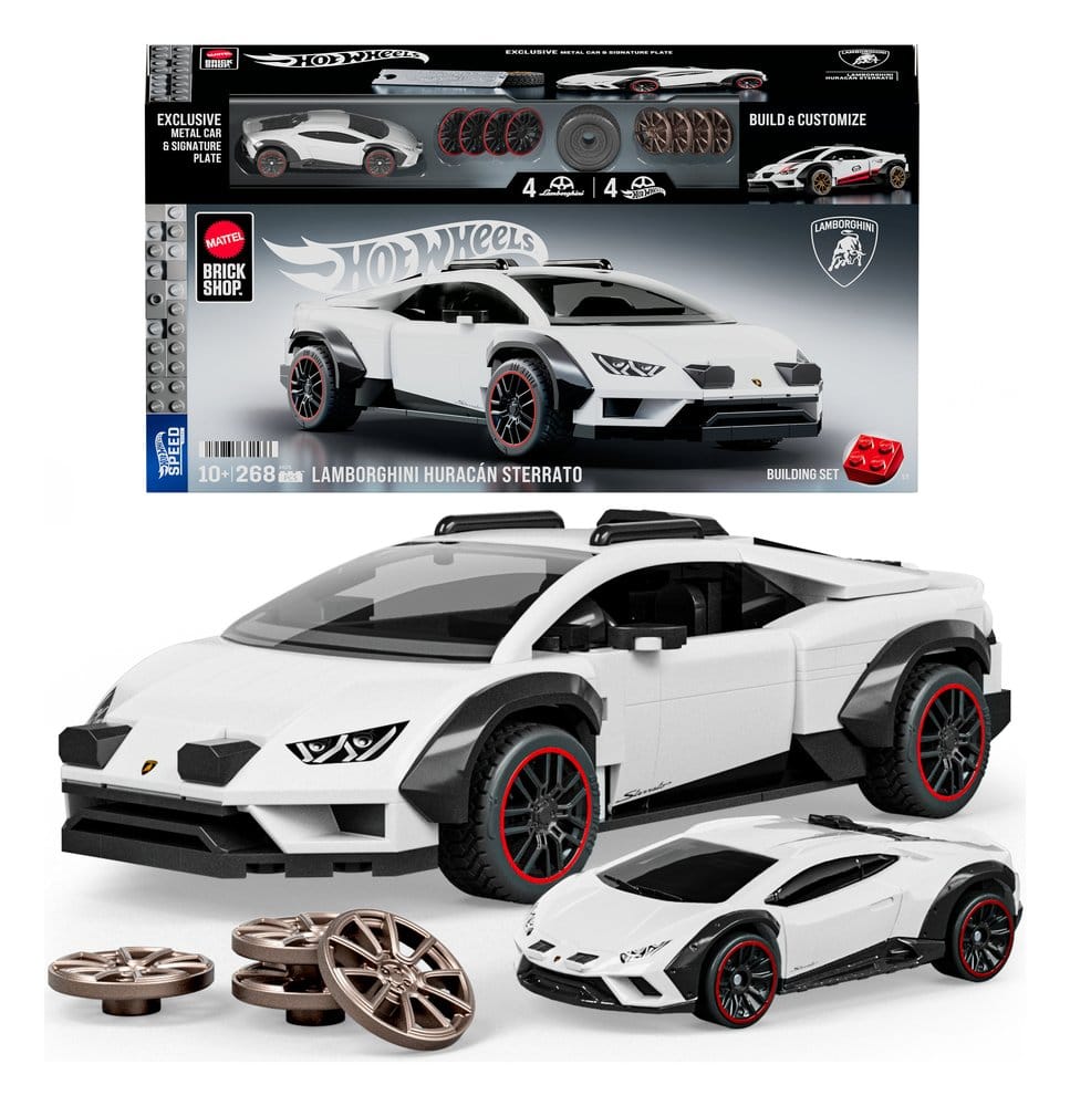 Hot Wheels Speed Mattel Brick Shop Building Set 1/32 Lamborghini Huracán Sterrato 0194735402779