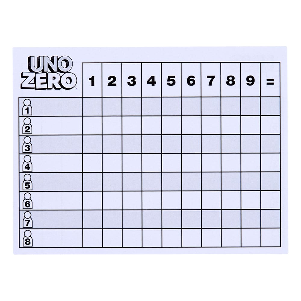 UNO Zero Card Game 0194735331857