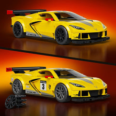 Hot Wheels Speed Mattel Brick Shop Building Set 1/32 '20 Corvette C8.R 0194735368891