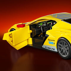 Hot Wheels Speed Mattel Brick Shop Building Set 1/32 '20 Corvette C8.R 0194735368891