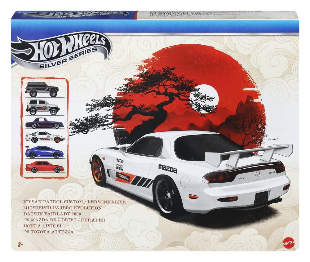 Hot Wheels Silver Series Die-Cast Vehicle 6-Pack 1/64 Streets of Japan 194735359844