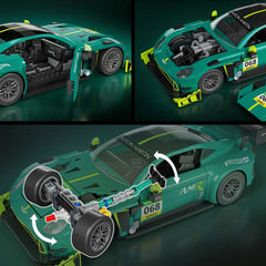 Hot Wheels Elite Mattel Brick Shop Building Set 1/16 '24 Aston Martin Vantage GT3 0194735362981
