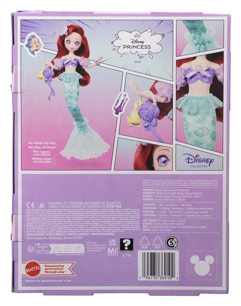 Disney Princess Doll Manga Ariel 22 cm 0194735369102