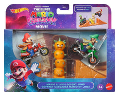 The Super Mario Galaxy Movie Hot Wheels Playset Mario & Luigi Desert Jump 0194735376414