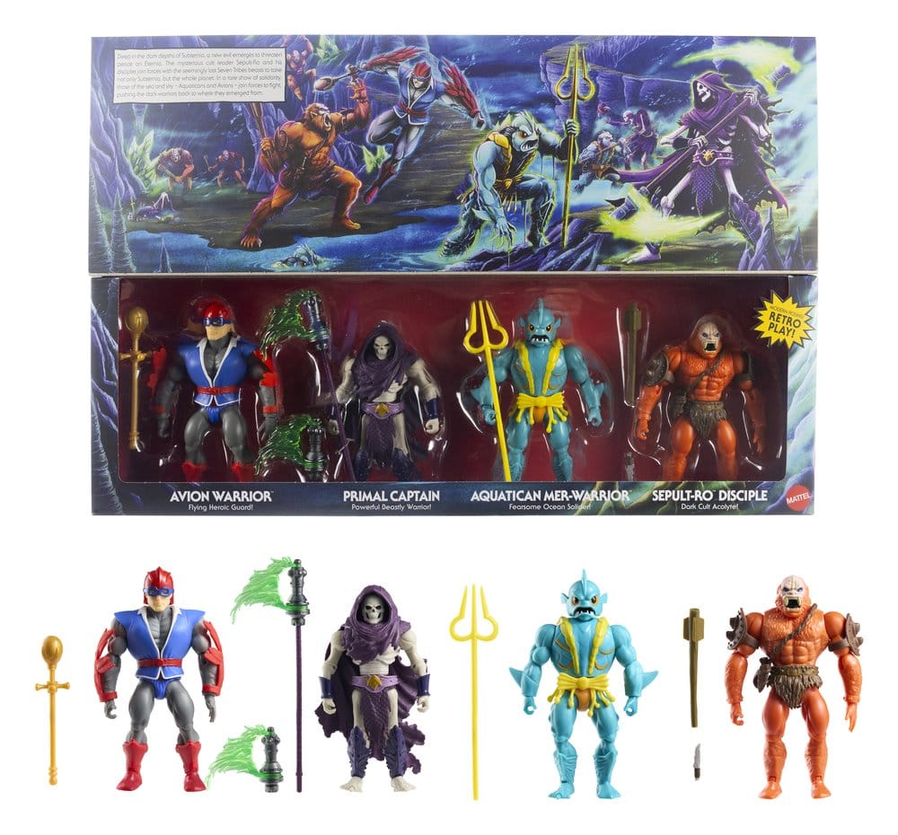 Masters of the Universe Origins Action Figure 4-Pack Battle for Subternia 14 cm 0194735377718