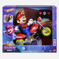 The Super Mario Galaxy Movie Hot Wheels RC Vehicle Mario Wheelie Motocross 194735379675