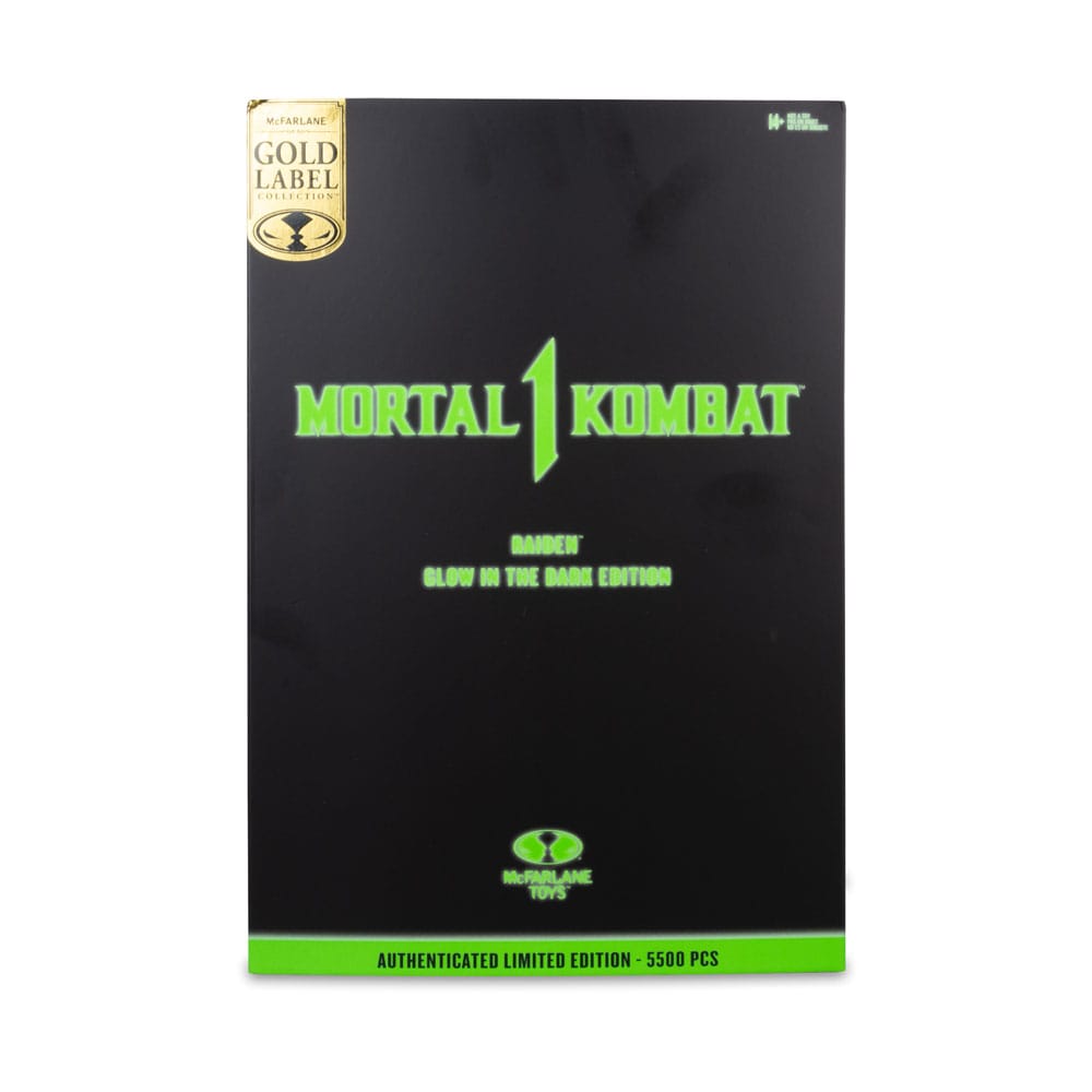 Mortal Kombat Action Figure Glow in the Dark Edition Raiden (Gold Label) 18 cm 0787926110968