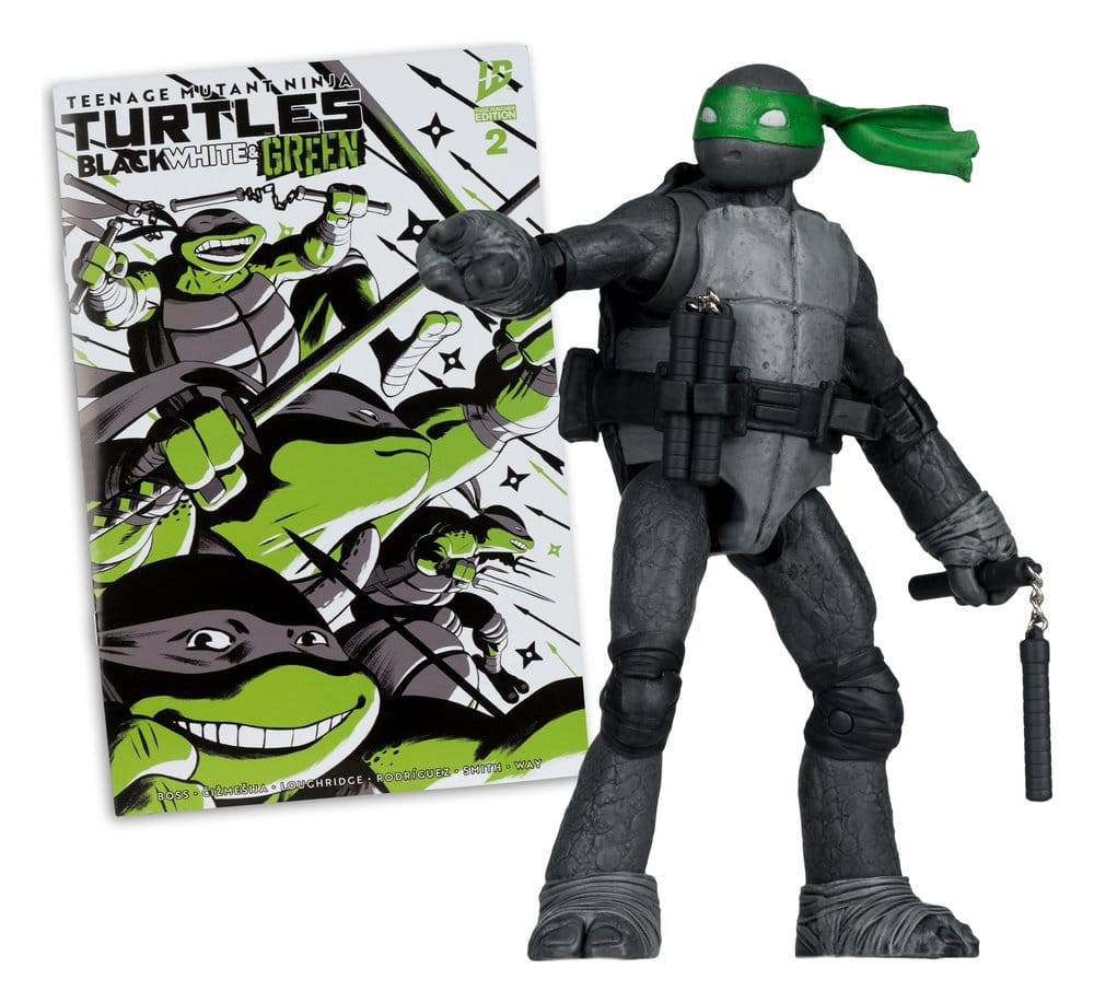 Teenage Mutant Ninja Turtles Page Punchers Action Figure Michelangelo (Black White & Green) (Red Platinum Edition) 13 cm 0787926114171