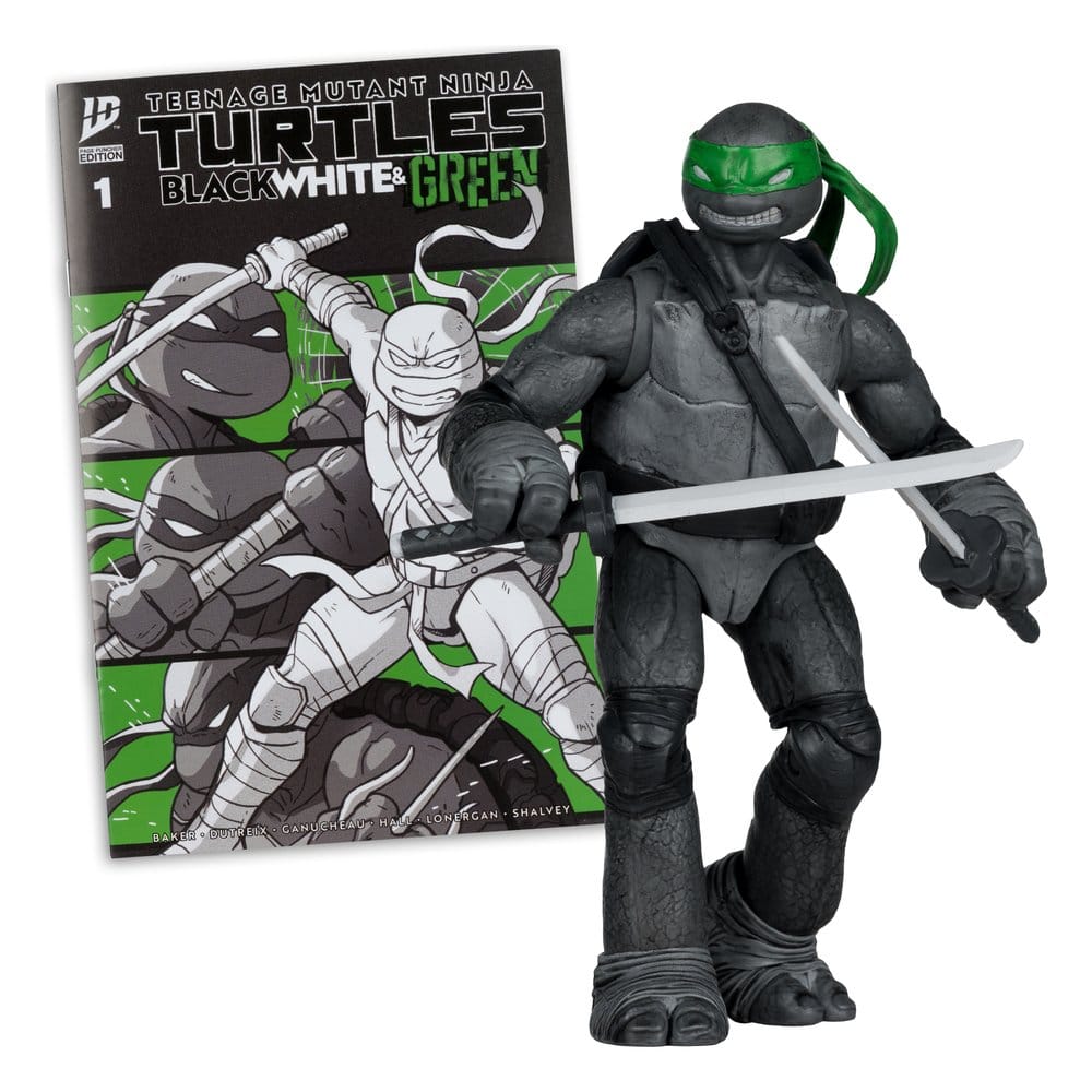 Teenage Mutant Ninja Turtles Page Punchers Action Figure Leonardo (Black White & Green) (Red Platinum Edition) 13 cm 0787926114188