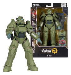 Fallout 76 Gaming Edition Action Figure T-45 Military Armor (Red Platinum Edition) 20 cm 0787926116724