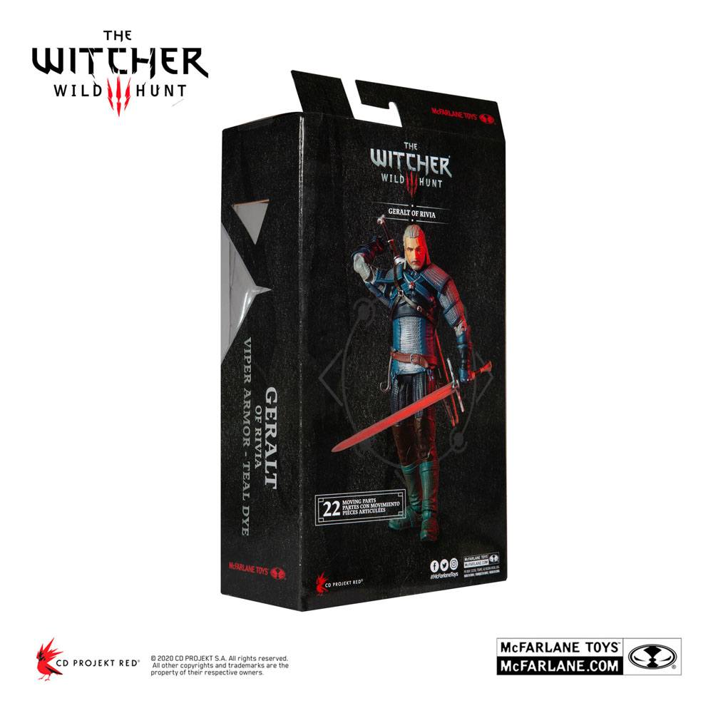 The Witcher Action Figure Geralt of Rivia (Viper Armor: Teal Dye) 18 cm 0787926134087