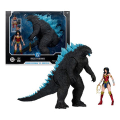 DC Justice League Monsterverse DC Multiverse Action Figures 2-Pack Wonder Woman Vs. Atomic Blast Godzilla 18 cm  0787926138641