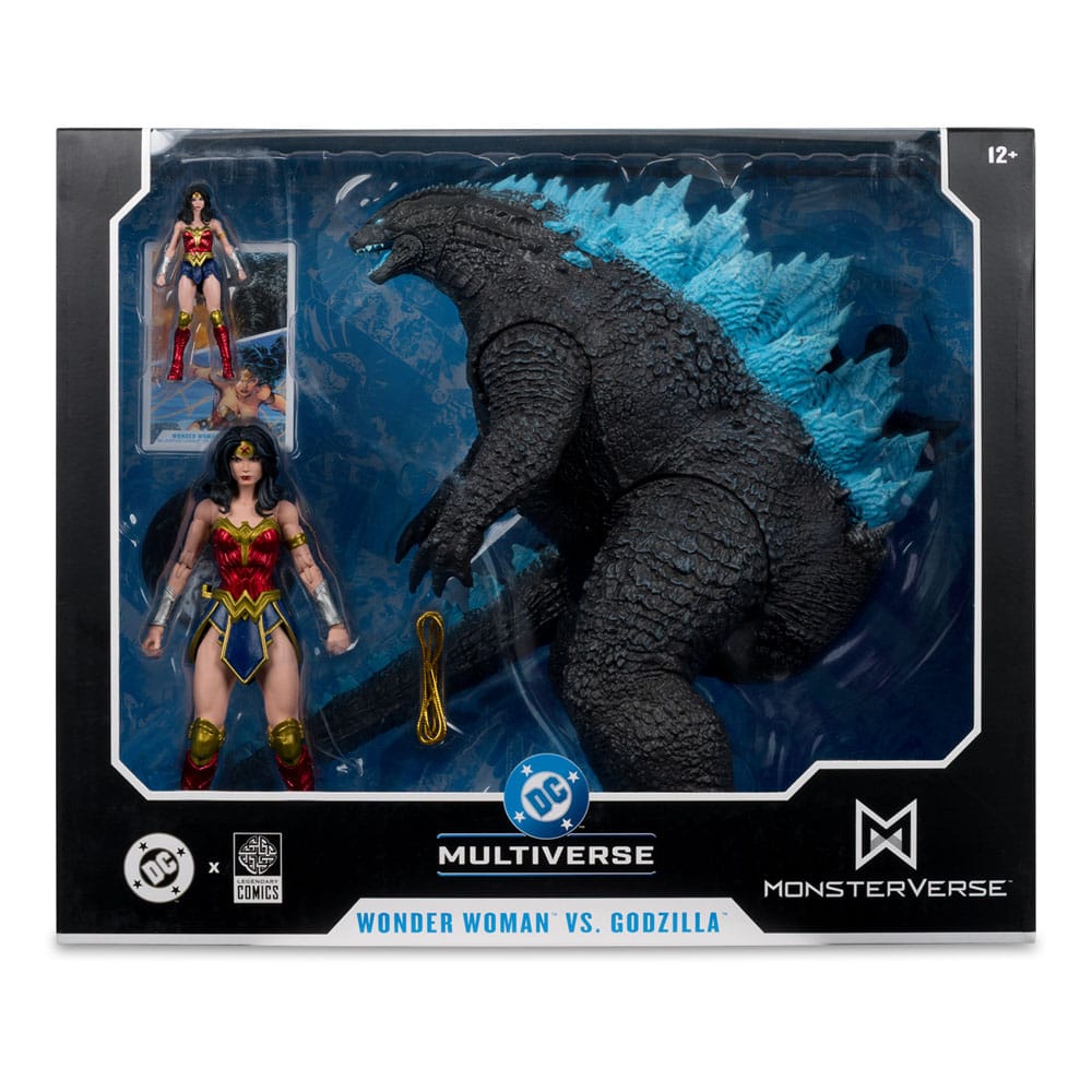 DC Justice League Monsterverse DC Multiverse Action Figures 2-Pack Wonder Woman Vs. Atomic Blast Godzilla 18 cm  0787926138641