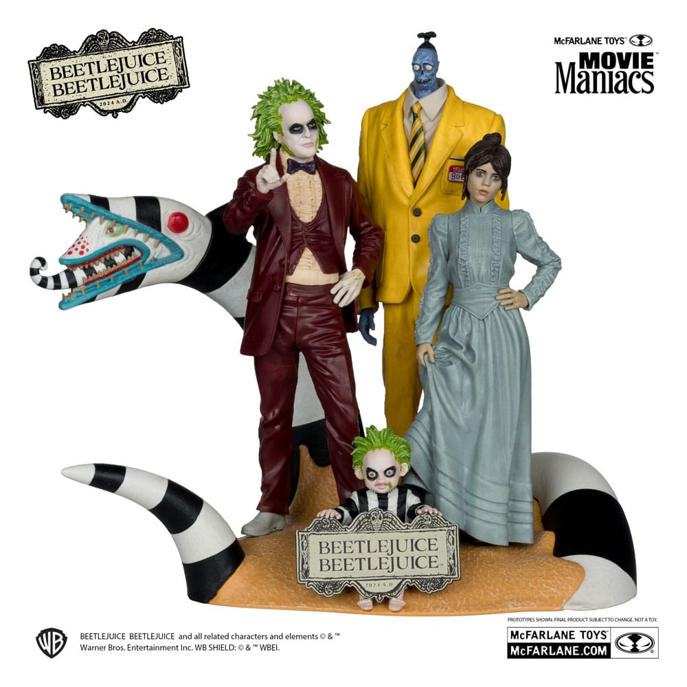 Beetlejuice Beetlejuice Movie Maniacs PVC Statue 4-Pack 15 cm 0787926140897