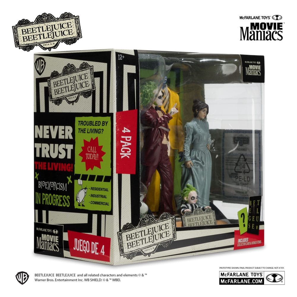 Beetlejuice Beetlejuice Movie Maniacs PVC Statue 4-Pack 15 cm 0787926140897