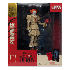It: Welcome to Derry Movie Maniacs PVC Statue Pennywise (Flashback) (Gold Label) 16 cm 0787926141375