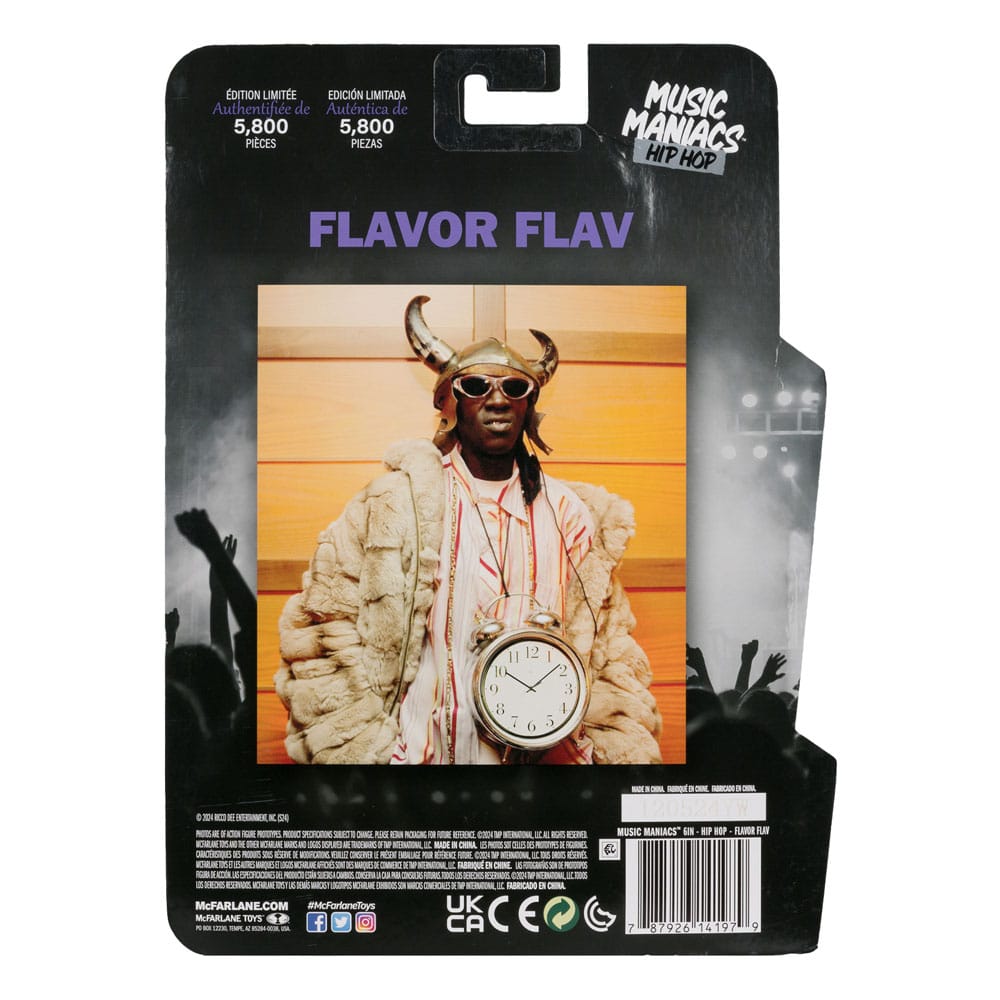 Music Maniacs Hip Hop Action Figure Flavor Flav 16 cm 0787926141979