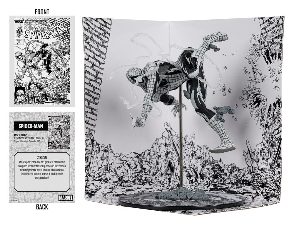 Marvel PVC Statue !/10 Spider-Man (Line Art) (The Amazing Spider-Man #318) (Gold Label) 17 cm 0787926148695