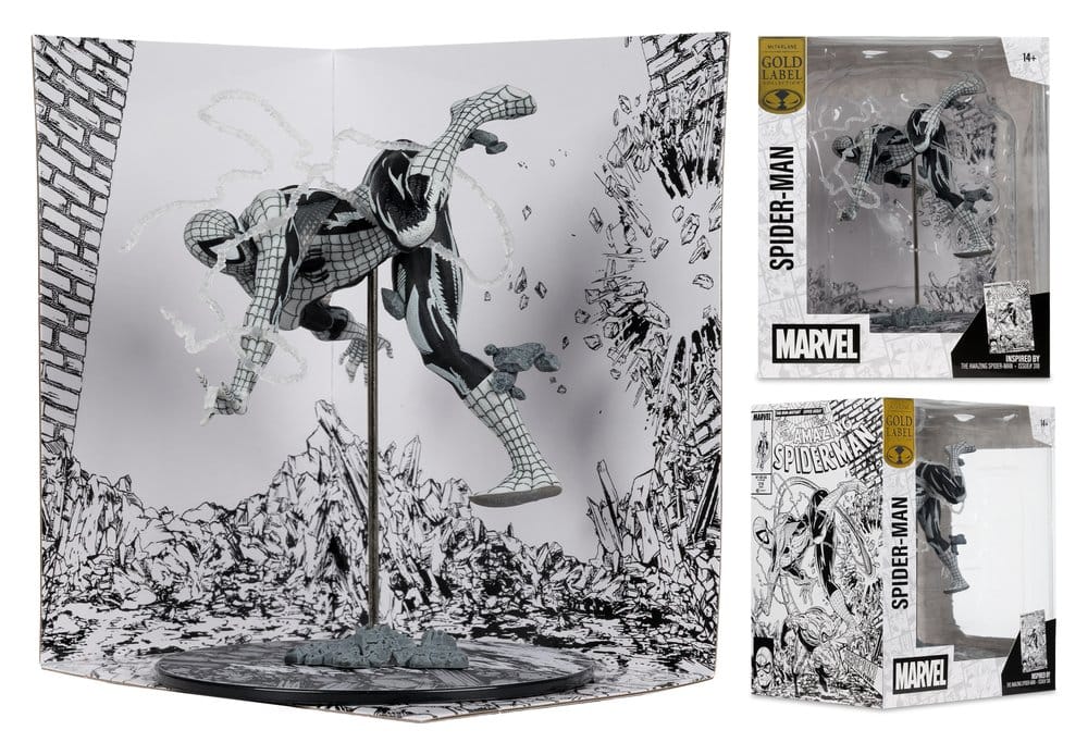 Marvel PVC Statue !/10 Spider-Man (Line Art) (The Amazing Spider-Man #318) (Gold Label) 17 cm 0787926148695