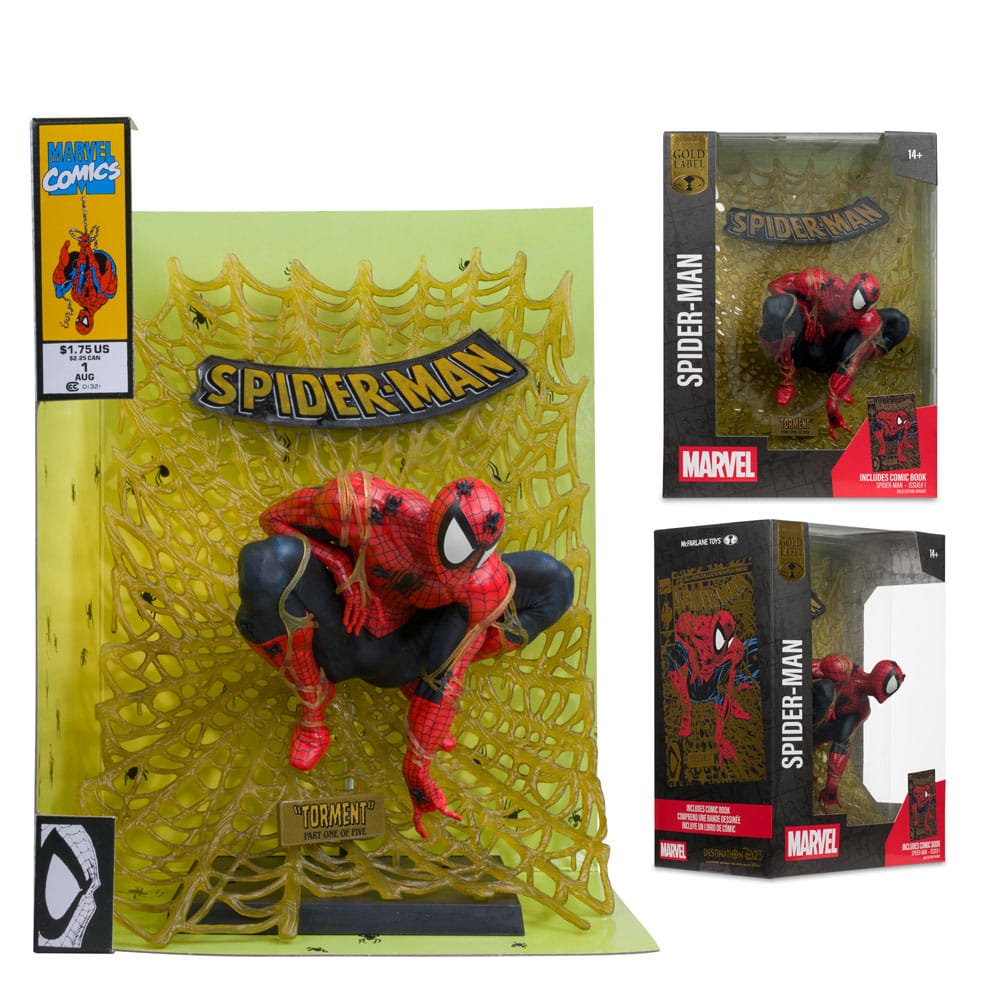 Marvel Collection PVC Statue 1/6 Spider-Man (Spider-Man # 1) (Gold Edition) (Gold Label) 15 cm 0787926149098