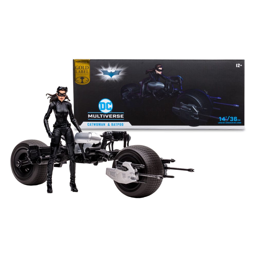 DC Multiverse Vehicle Batpod with Catwoman (T 0787926157345