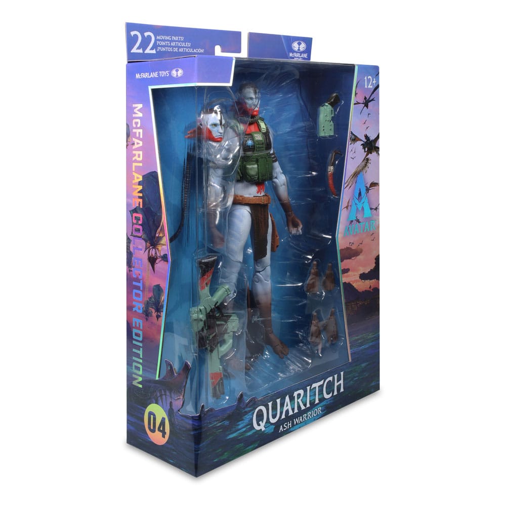 Avatar: Fire and Ash Action Figure Recom Quaritch (Ash Warrior) 18 cm 0787926163148
