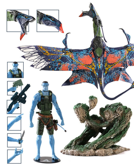 Avatar: The Way of Water Action Figure Recom Quaritch & RDA Banshee (Gold Label)  0787926164619